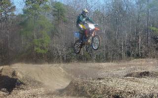 Russ on the finishline jump